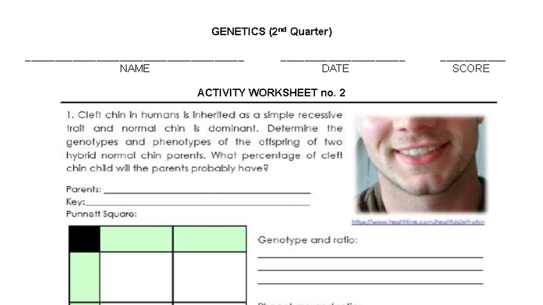 Genetics 2 - practice guide - General Biology - GENETICS (2nd Quarter ...