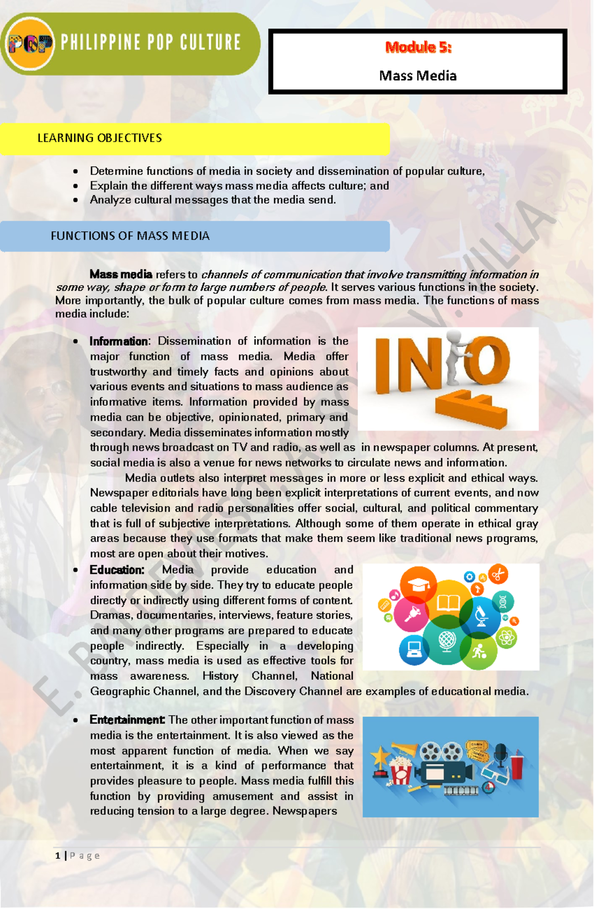 Module-5 - Functions and Impact of Mass Media in Society Review - Studocu