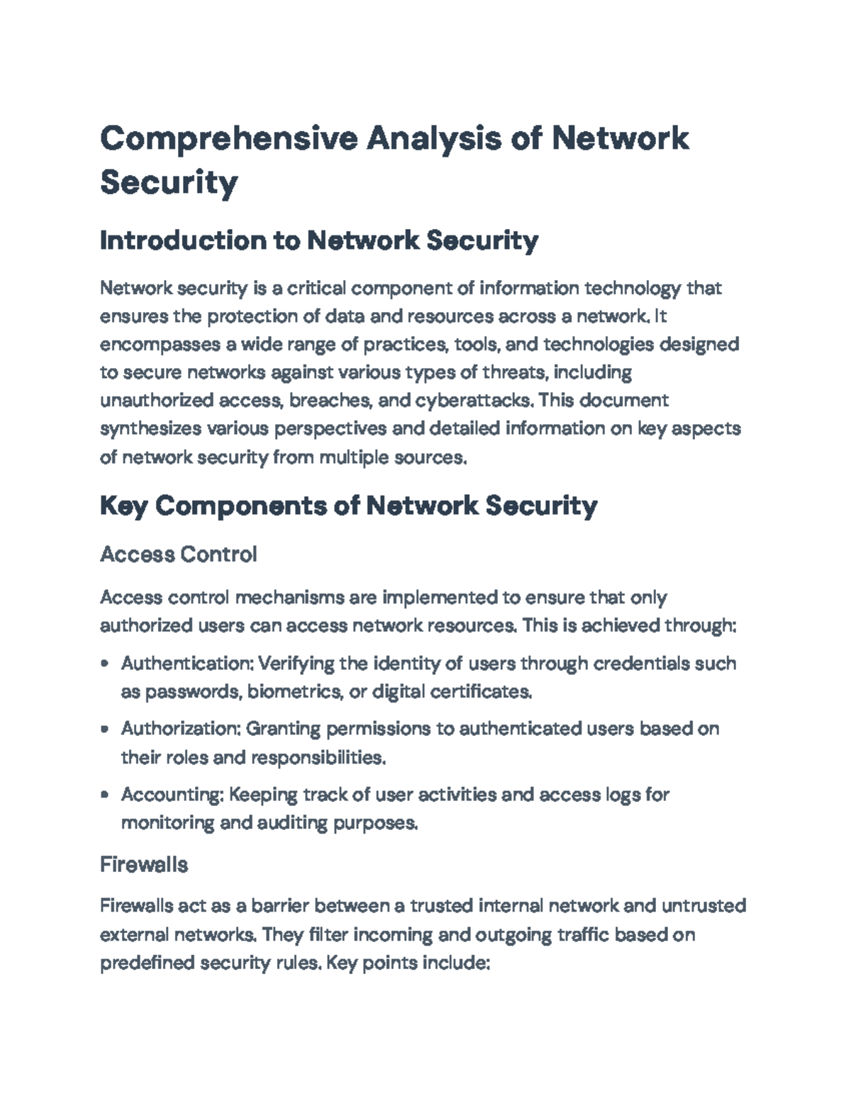 Comprehensive Analysis of Network Security Concepts and Practices ...
