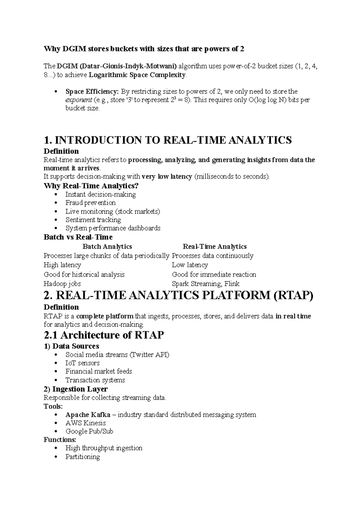 DGIM 101: Understanding DGIM Algorithm & Real-Time Analytics Platform ...