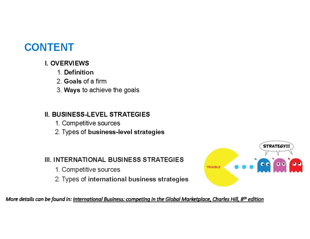 INTB 101: Overview of International Business Strategies and Goals - Studocu