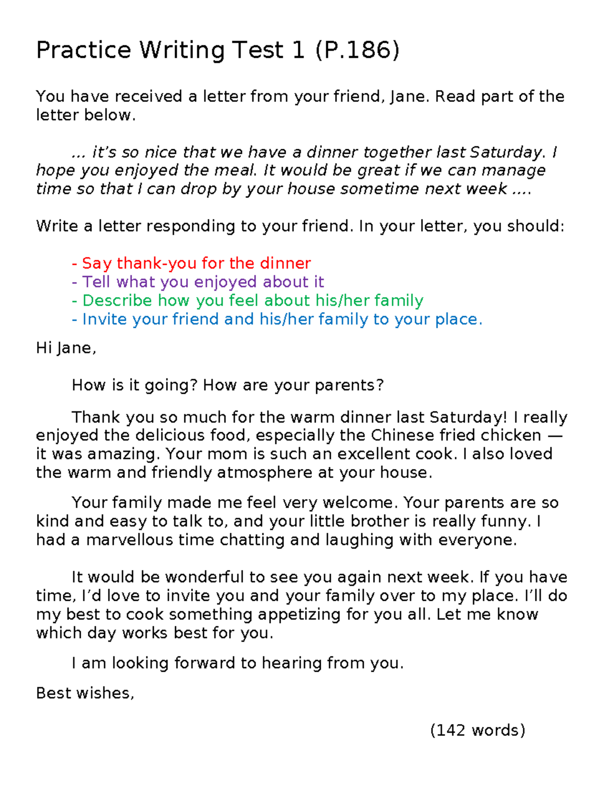 B1 Writing Practice Tests and Sample Responses (2425) - Studocu