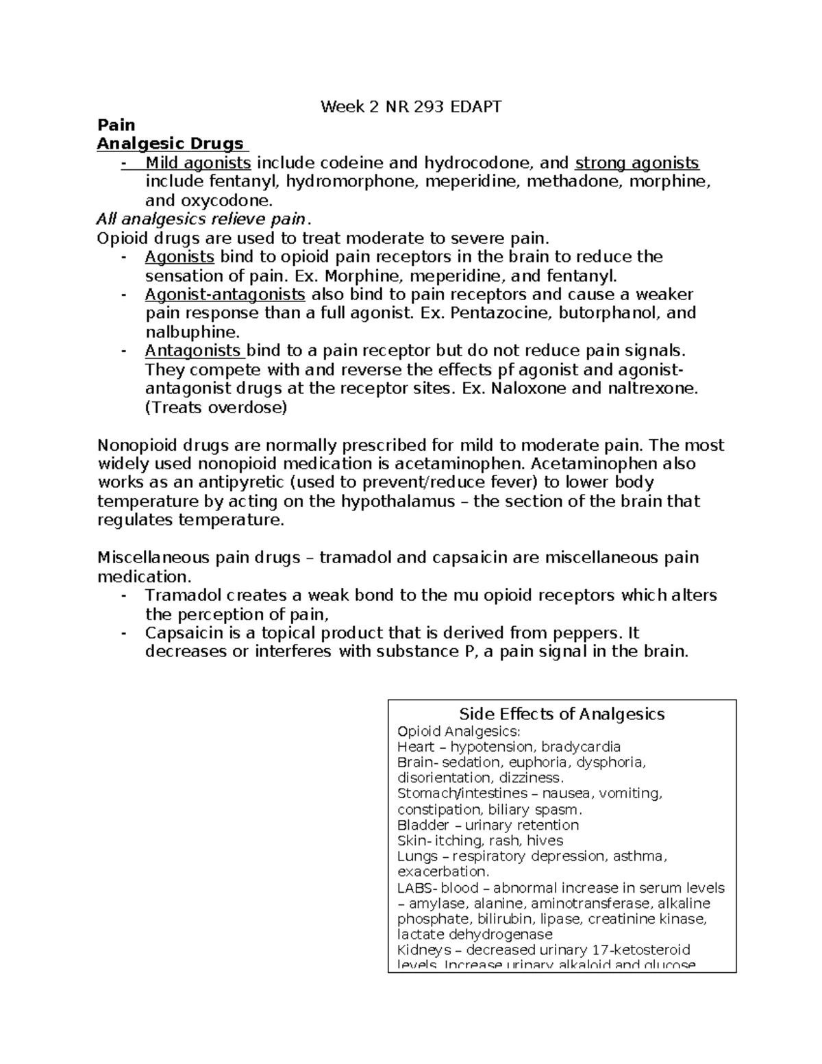 EDAPT Questions for Nursing Exam Preparation (Week 1) - Studocu