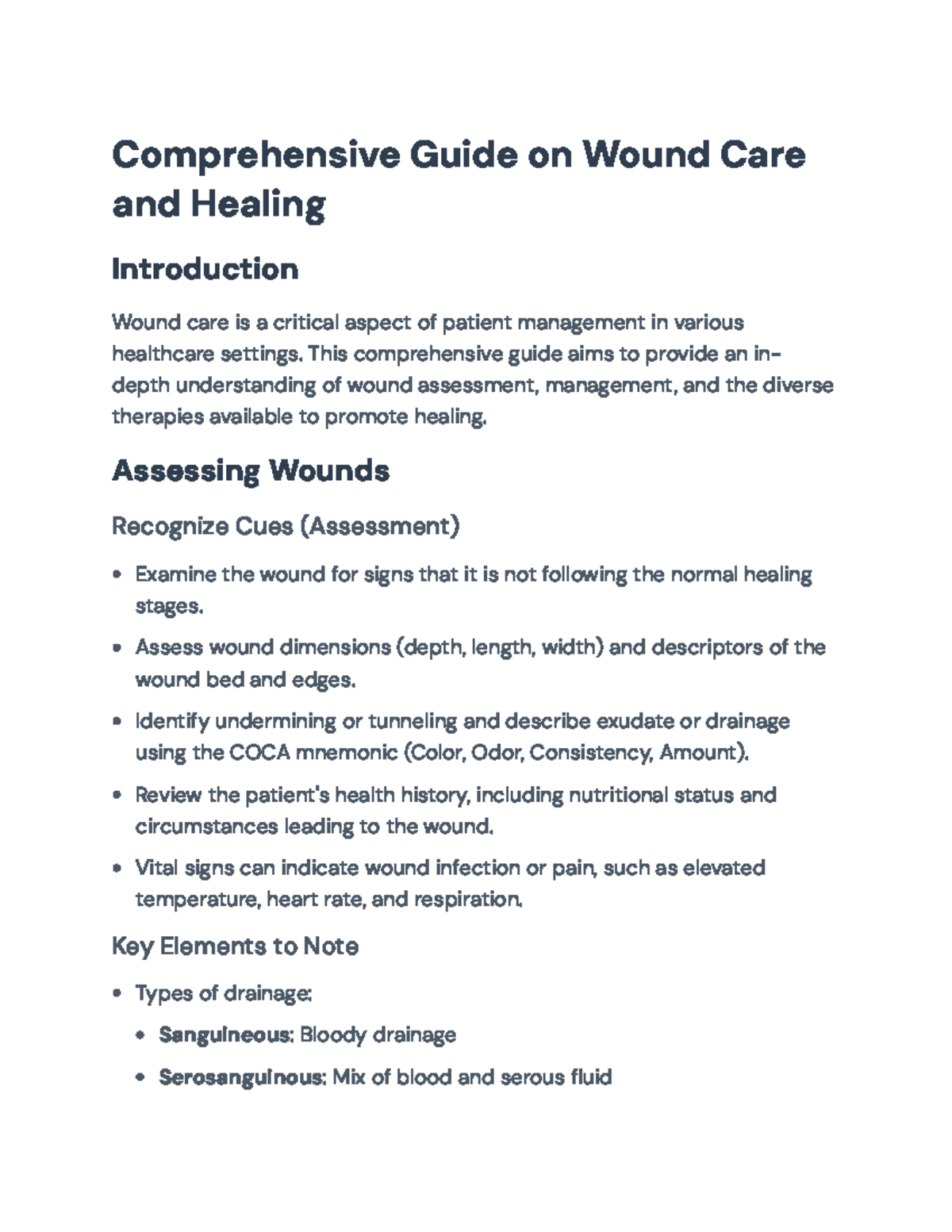 Comprehensive Guide to Wound Care Management for Healthcare ...