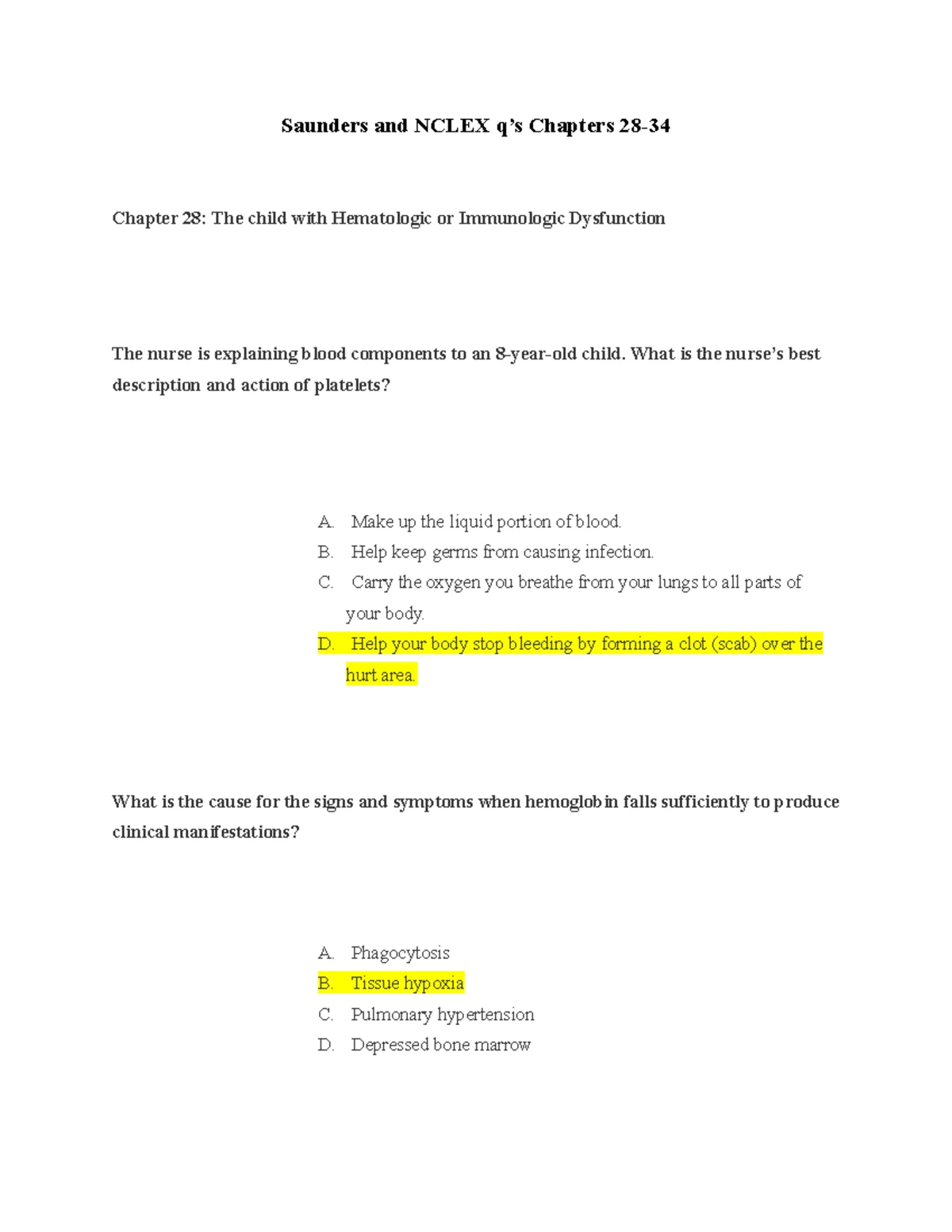 Pediatric Exam 2 Study Guide: Key Concepts & Nursing Care 2025 - Studocu