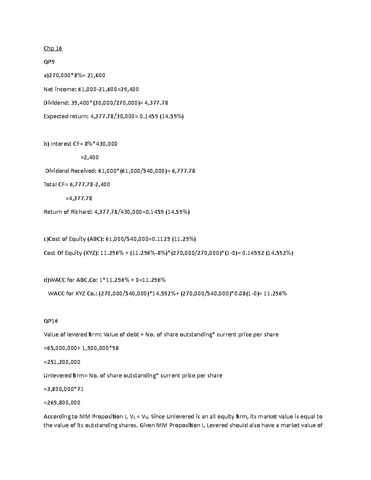 Fin332 Tutorial 3: Chapter 16 and 17 Question Practice - Studocu