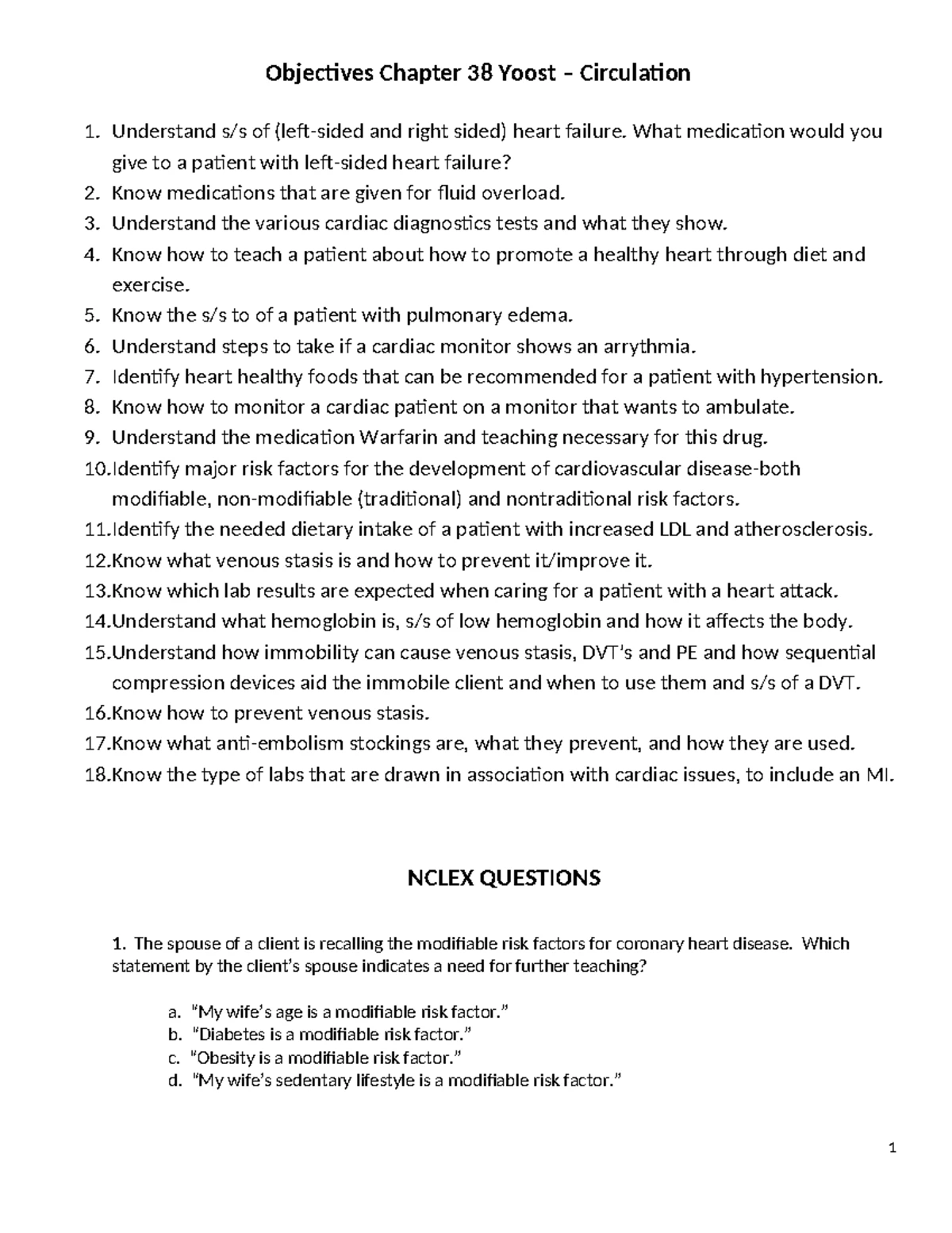 Chapter 38: Oxygenation and Tissue Perfusion - Exam 4 Notes (Unit 9 ...