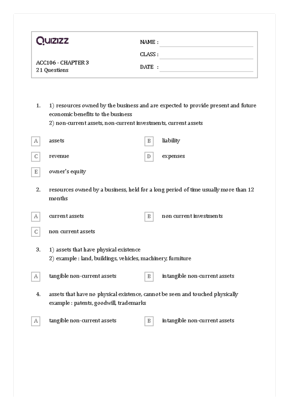 ACC106 - Chapter 3 Study Guide: 21 Key Questions and Answers - Studocu