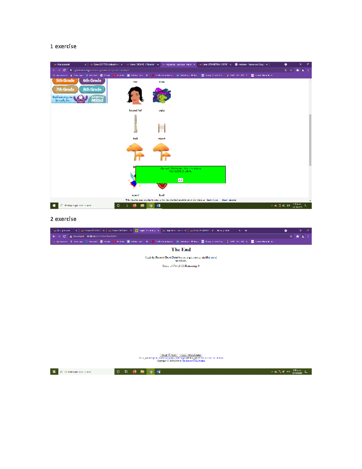 Exercise 2 English - examen - Ingles II - 1 exercise 2 exercise 3 ...