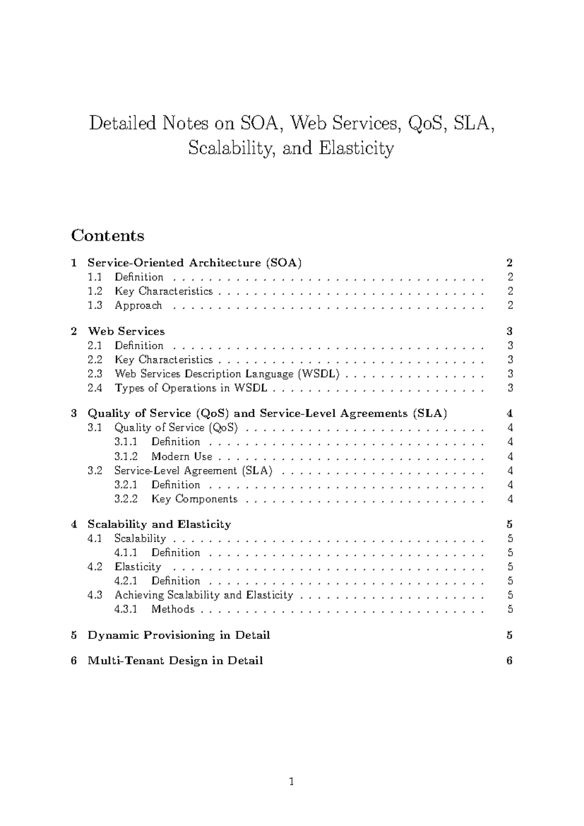 CC - SOA - Comprehensive Notes on SOA, Web Services, and QoS - Studocu