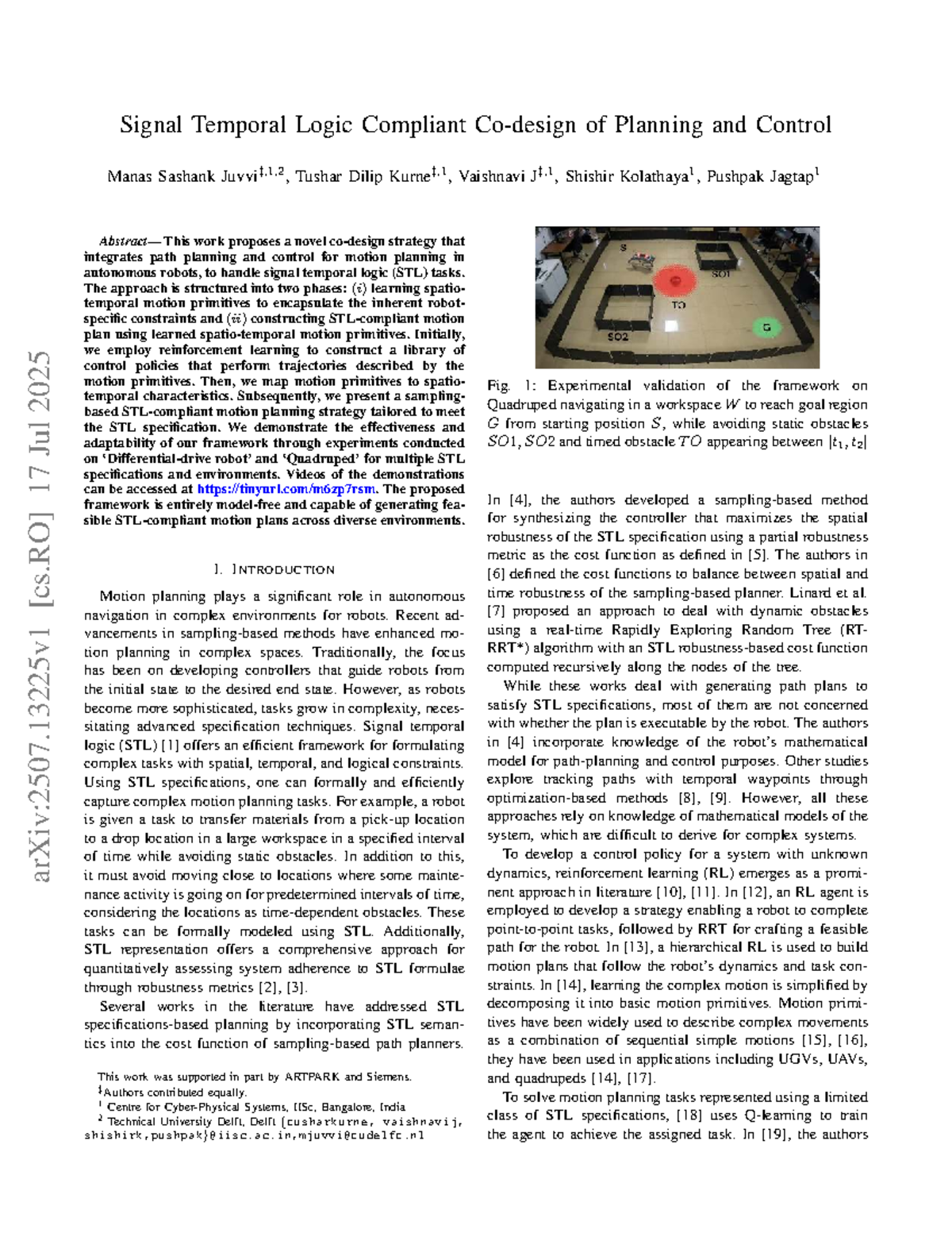 J4 - Signal Temporal Logic for Motion Planning and Control - Studocu