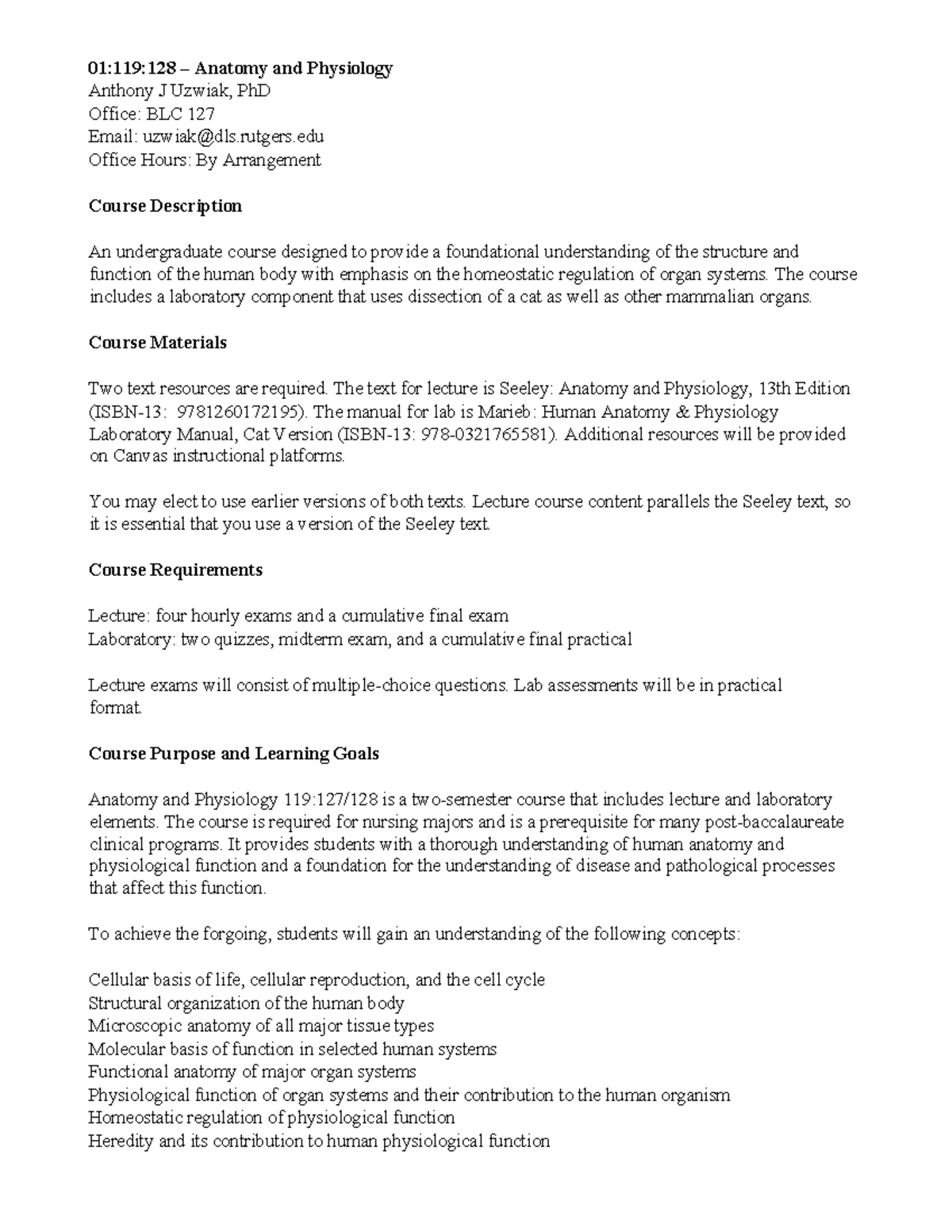 01-119-128-anatomy-and-physiology-course-overview-and-policies-studocu