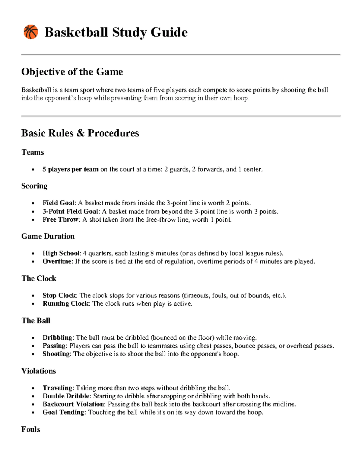 Volleyball Study Guide: Game Rules & Player Positions Overview - Studocu