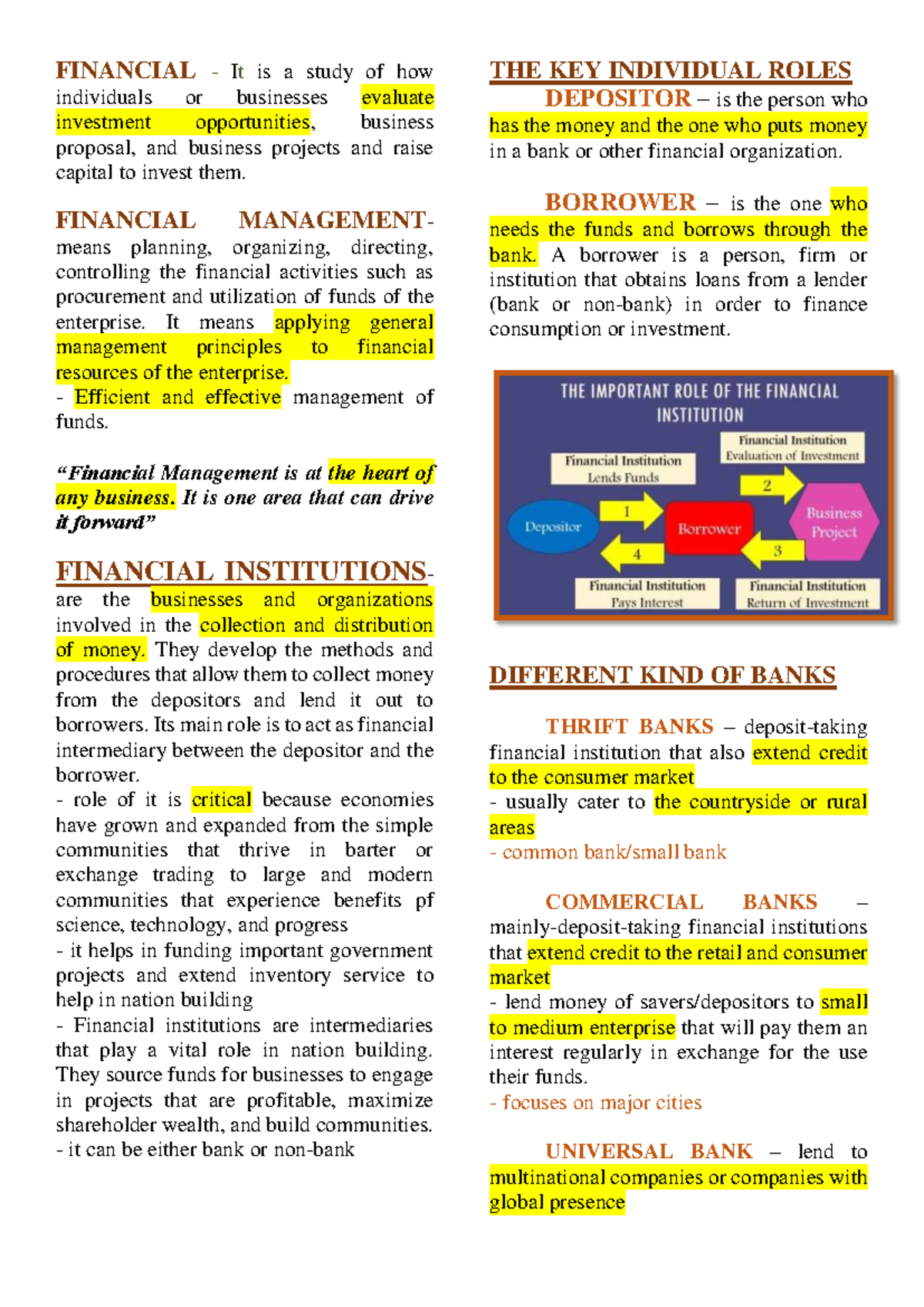 Business Finance - Essential Concepts and Fundamentals Notes - Studocu