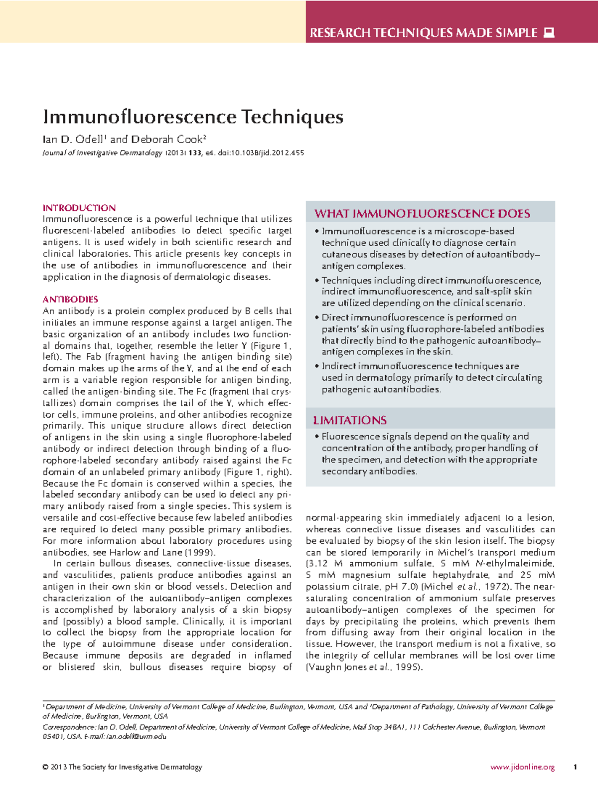 Immunofluorescence Techniques Simplified: A Study Guide - Studocu