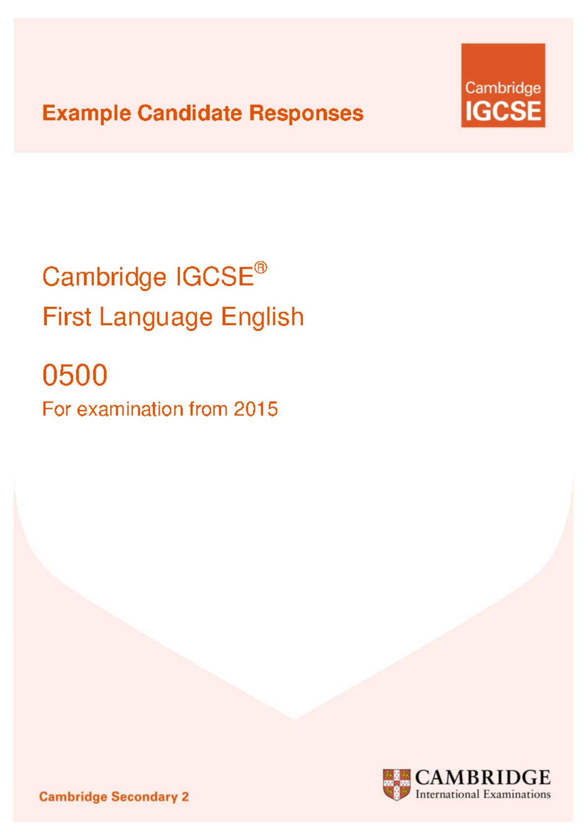Cambridge FIRST LANGUAGE ENGLISH 0500/23 Paper 2 Past Exam 2024 - Studocu