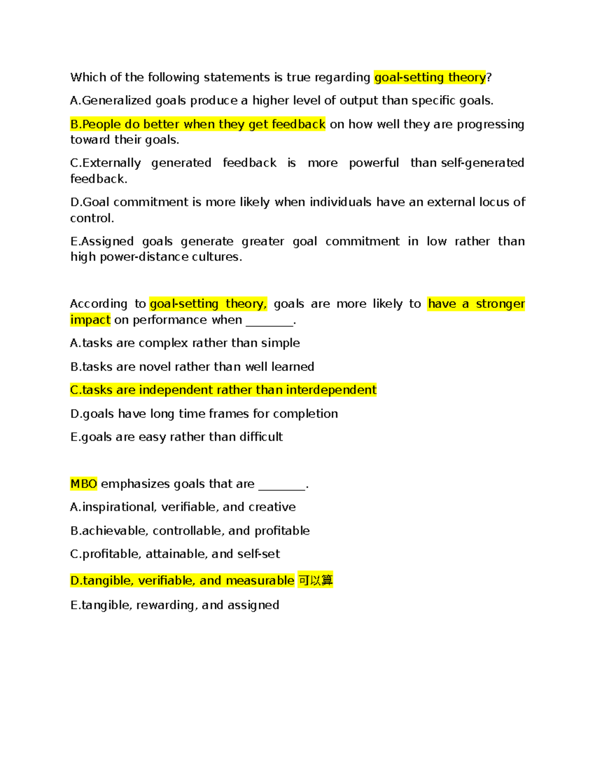 MGM 3113 - Test 2 Study Guide on Motivation Theories and Job Design ...