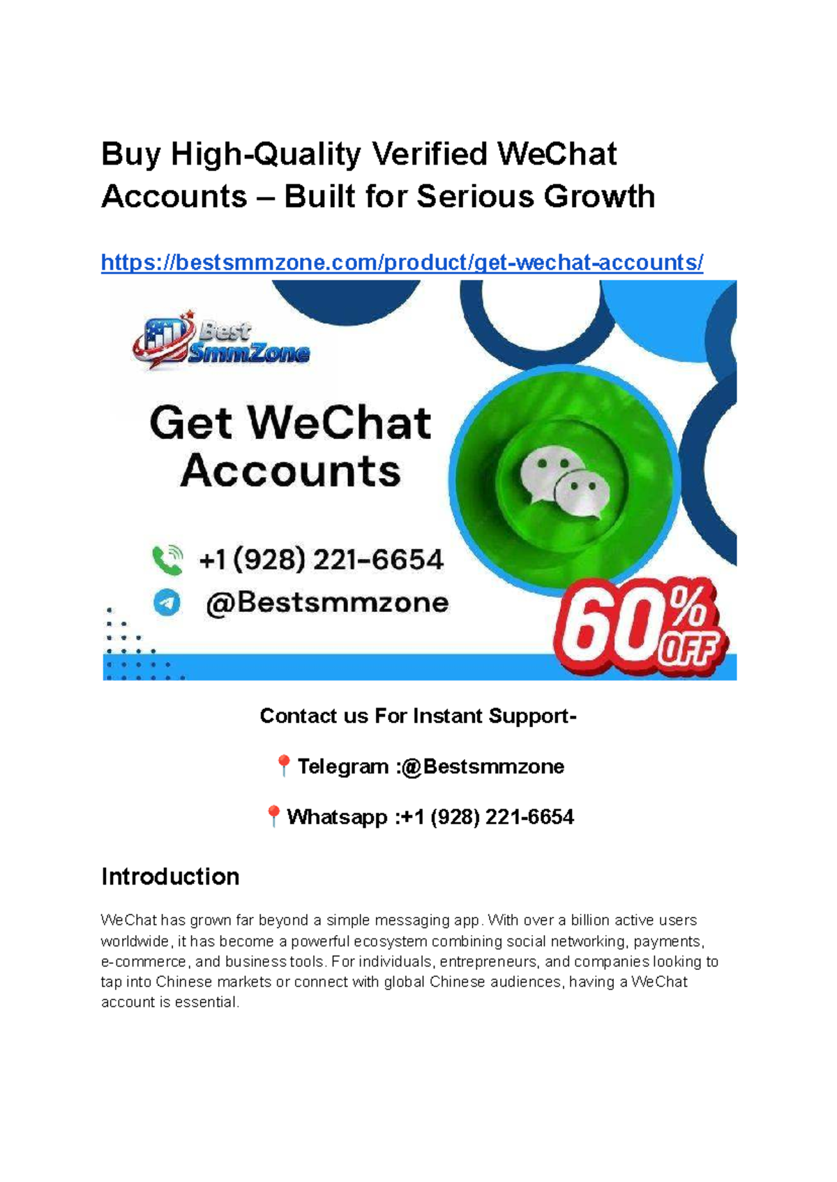Buy High-Quality Verified WeChat Accounts for Serious Growth - Studocu