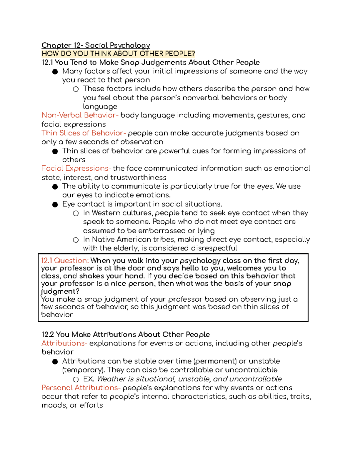 Chapter 12 Notes: Understanding Social Psychology Concepts - Studocu