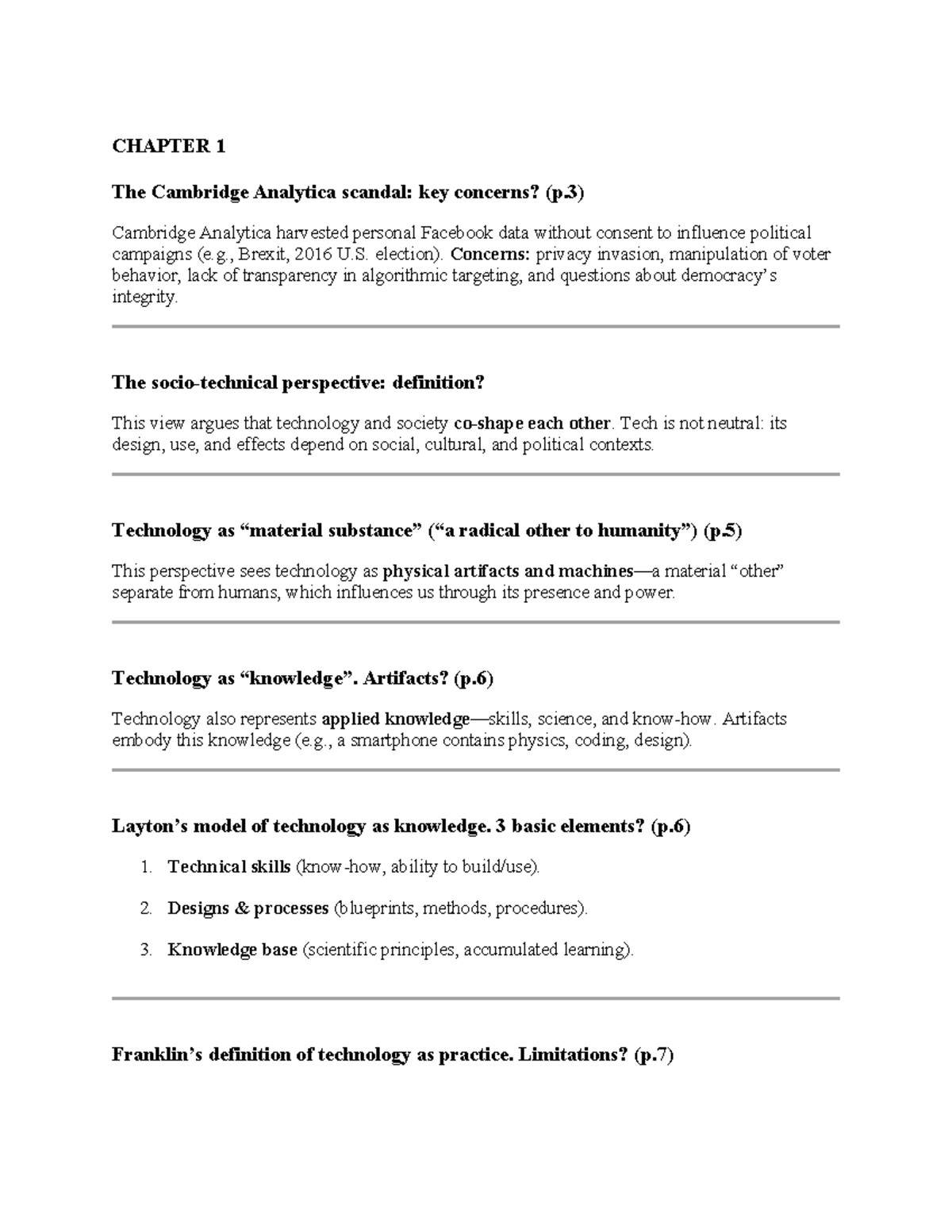CHAPTER 1 & 2: Understanding Technology's Impact - Exam 1 Study Guide ...