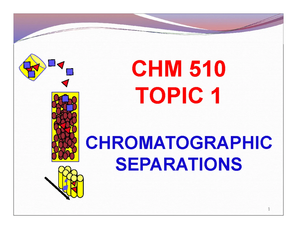 Topic 4 CHM510: Understanding Supercritical Fluid Chromatography ...