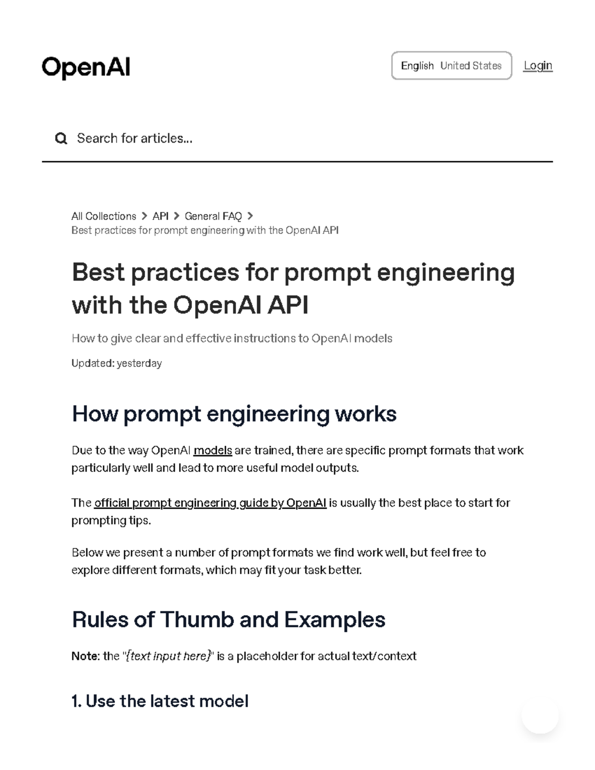 Best Practices for Prompt Engineering with OpenAI API - Studocu