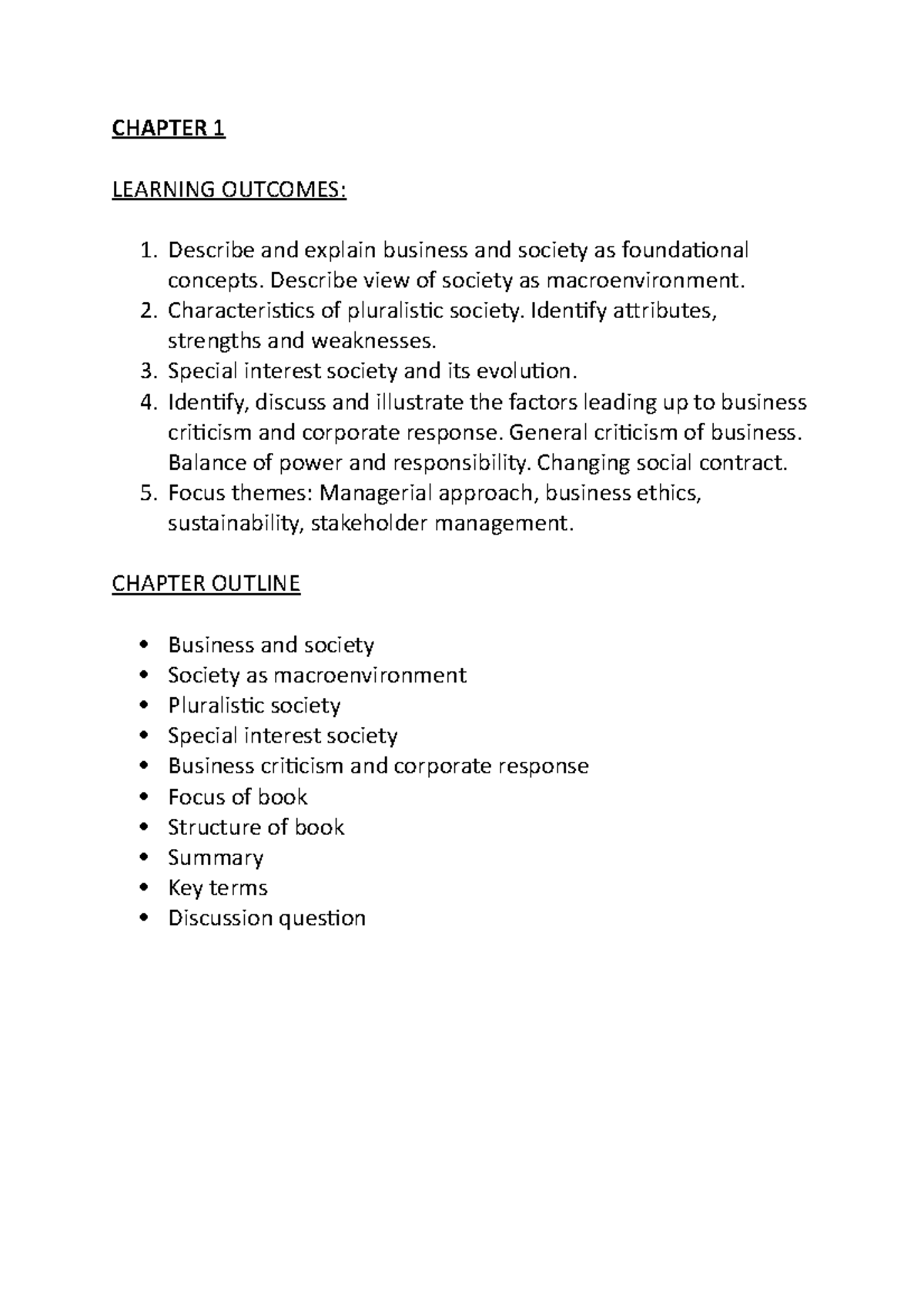 Chapter 1 CSR management for tools - CHAPTER 1 LEARNING OUTCOMES ...
