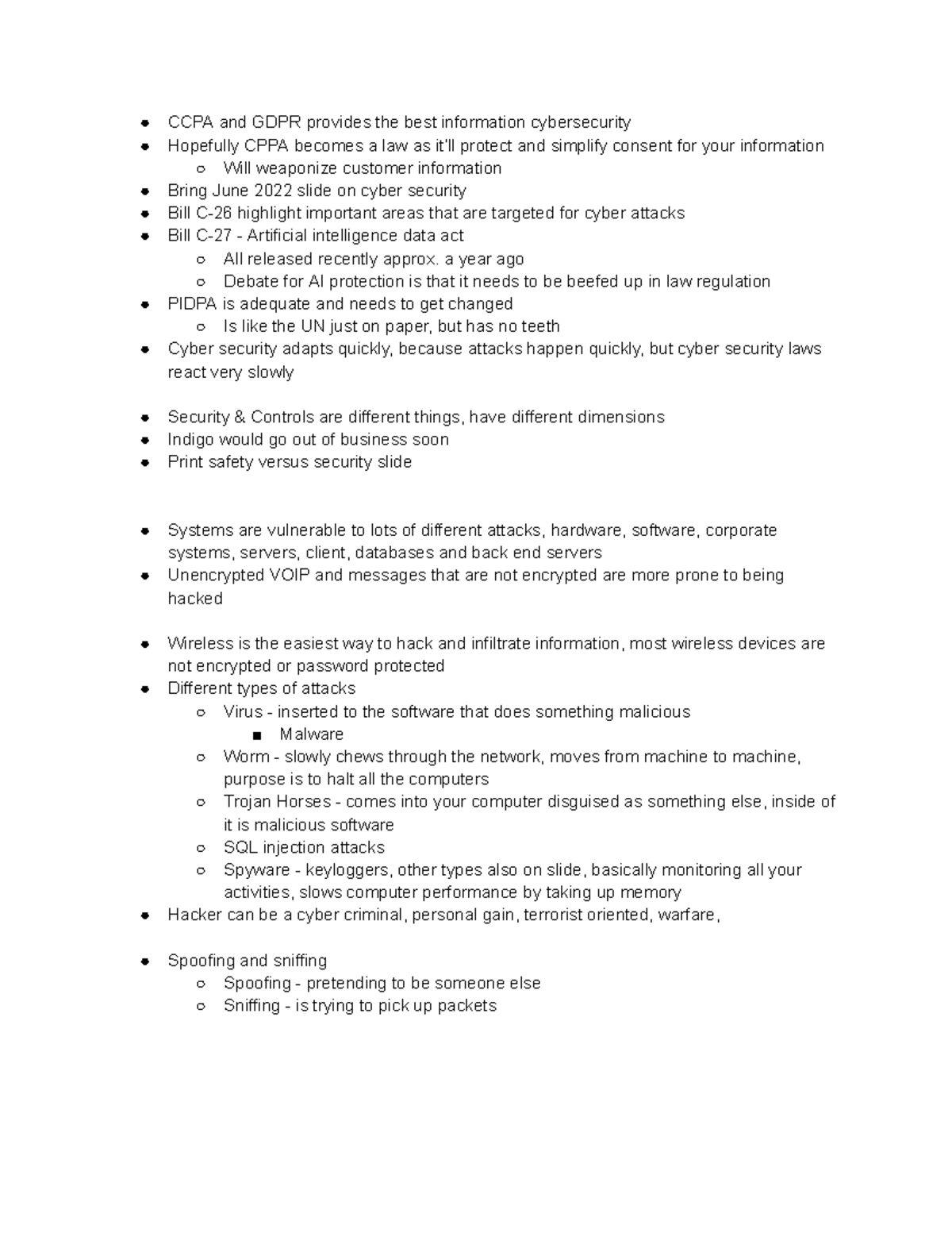 Nov 13, 2023 Lecture Notes: Cyber Security & Ransomware Insights - Studocu