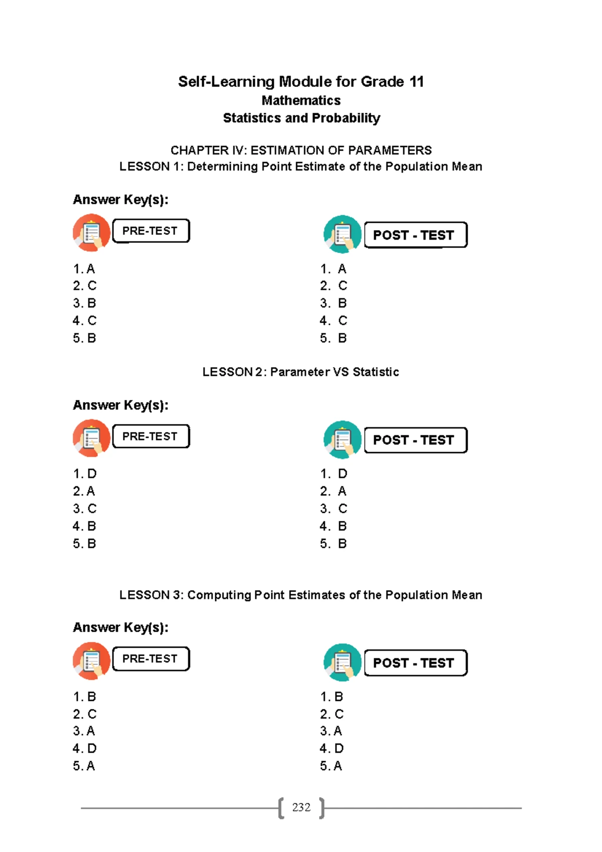 Matrix Learning Competency - Self-Learning Module for Grade 11 ...