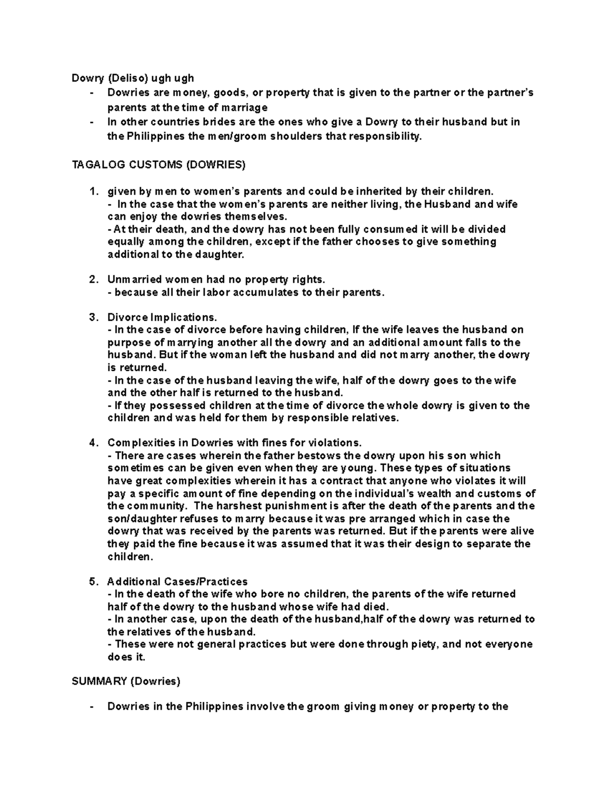 RPH Tagalog Customs: Dowries, Marriage Laws, and Inheritance Practices ...