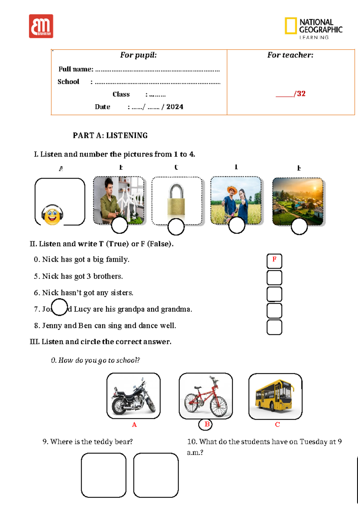Bản sao của TA 5 - WW - Midterm Test 1 - 100 TN - Studocu