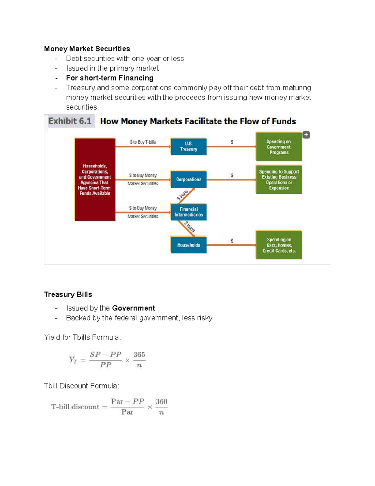 Money Markets Notes: Understanding Securities & Instruments - Studocu