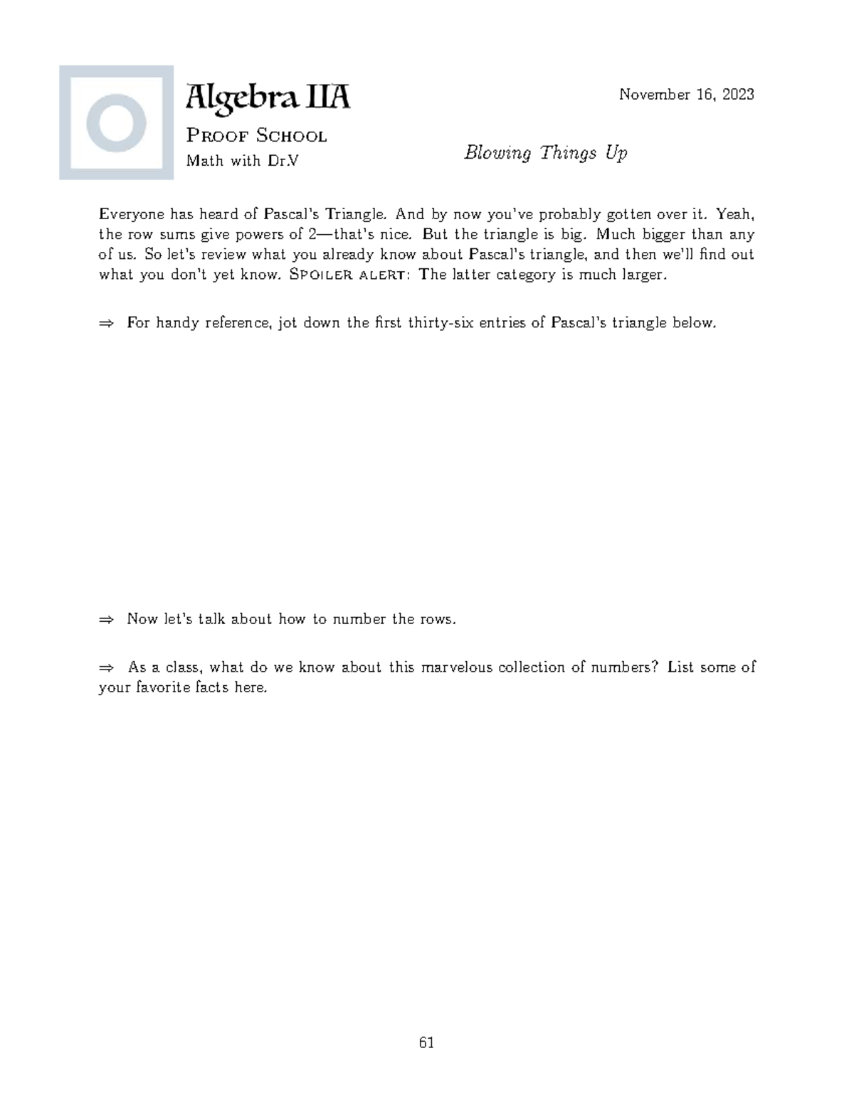 H12 - Final Exam Notes on Blowing Up Math Concepts with Dr.V - Studocu