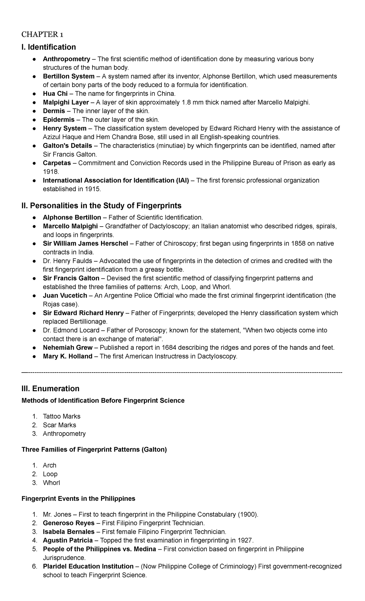 FRS2 Finals - Forensic 2 Lecture: Fingerprint Identification and ...