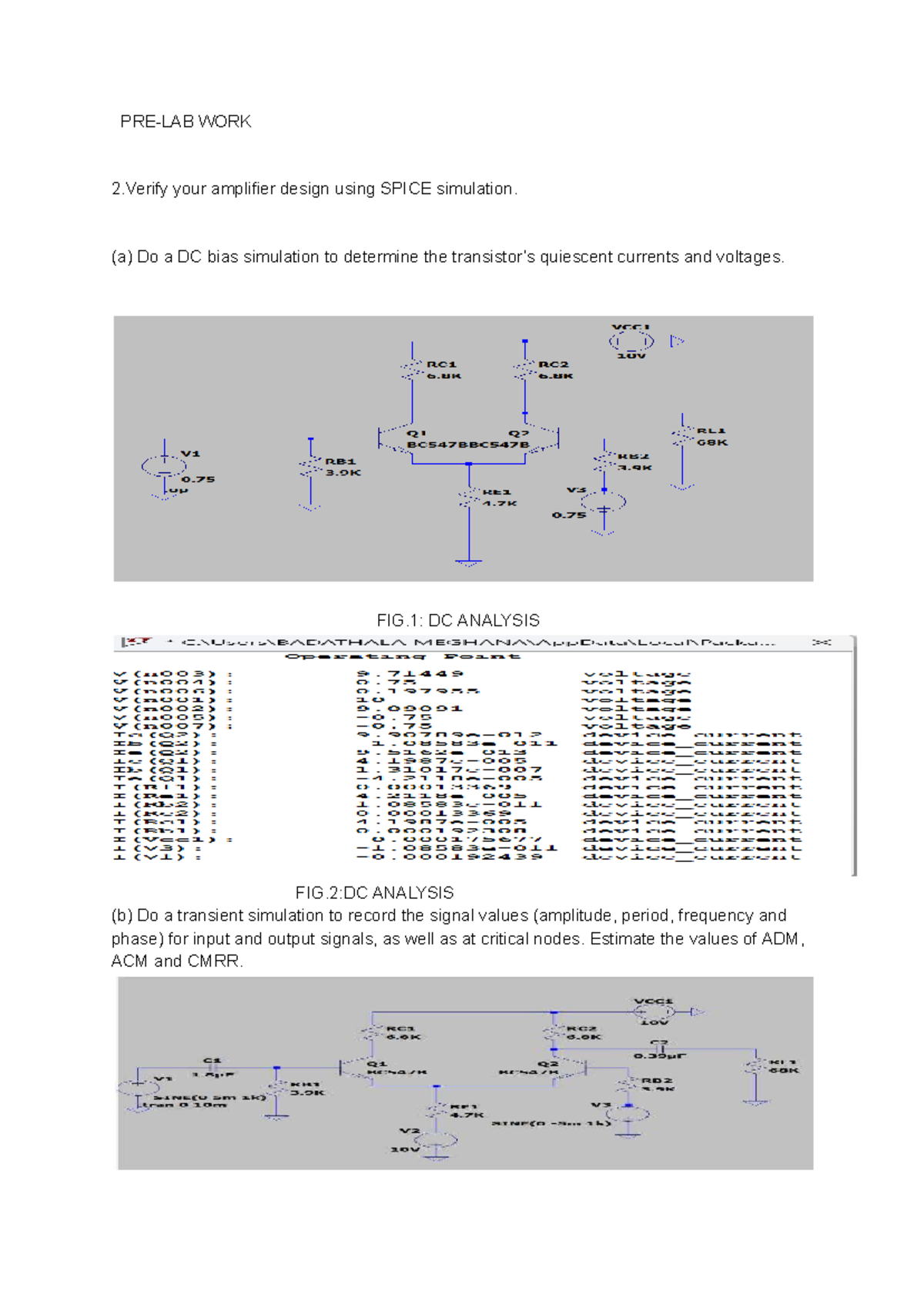 Amplifier Design Verification and Simulation (Course Code: WORK 2 ...