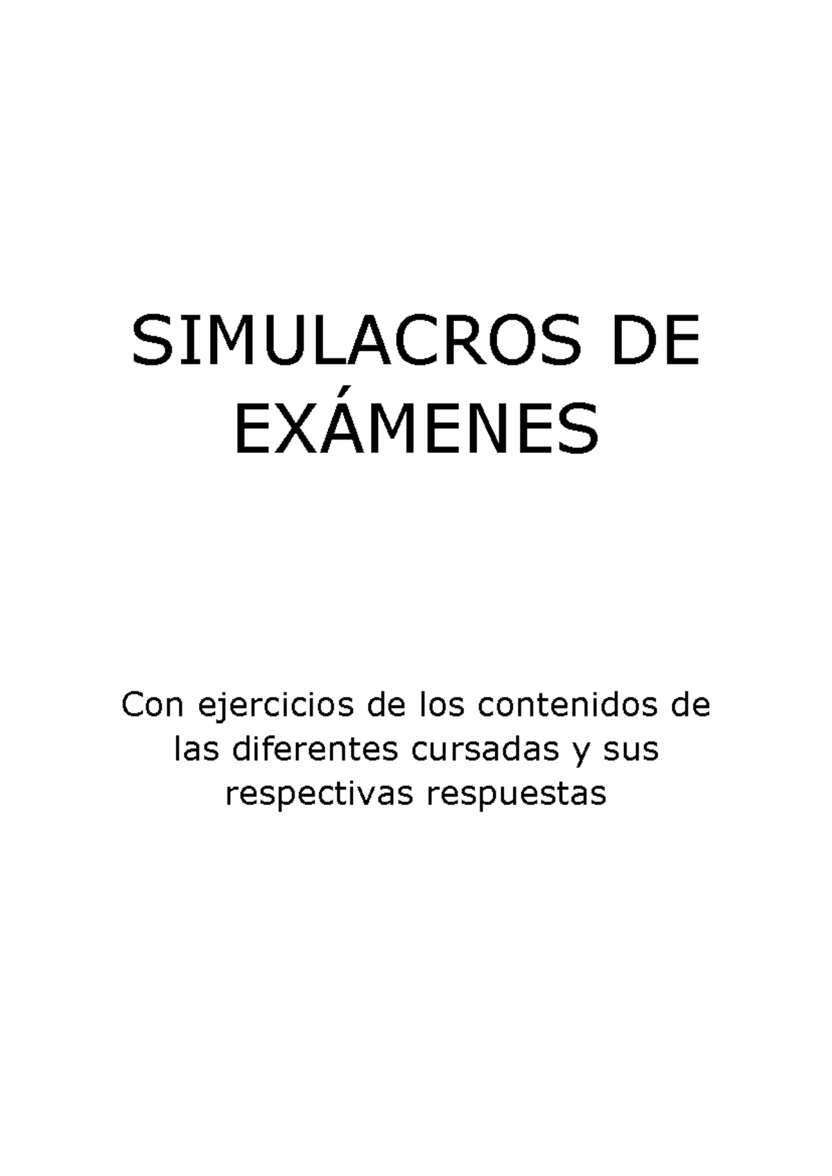 Simulacro de Examen - Curso de Ingreso 2025 - Ejercicios y Respuestas - Document Preview