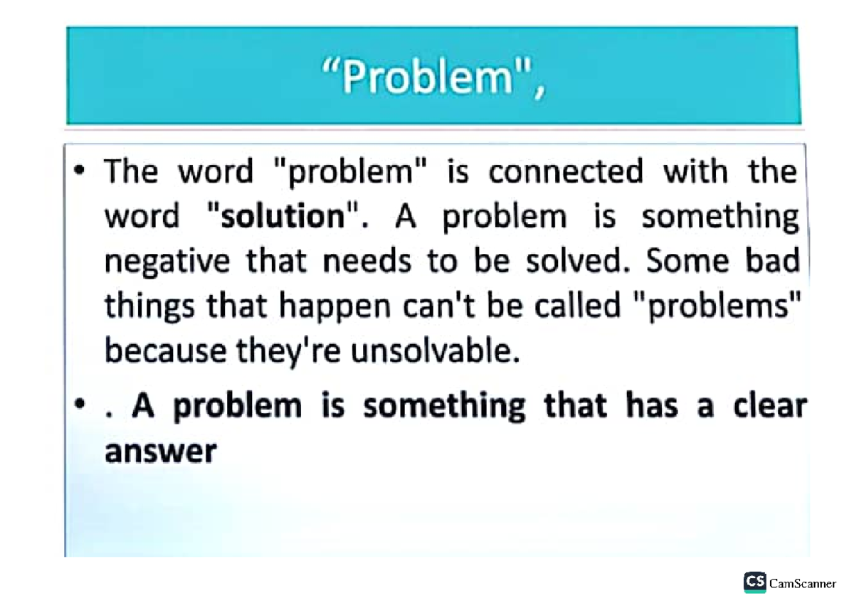Problem n issuesin CD - The word is connected with the word A problem ...