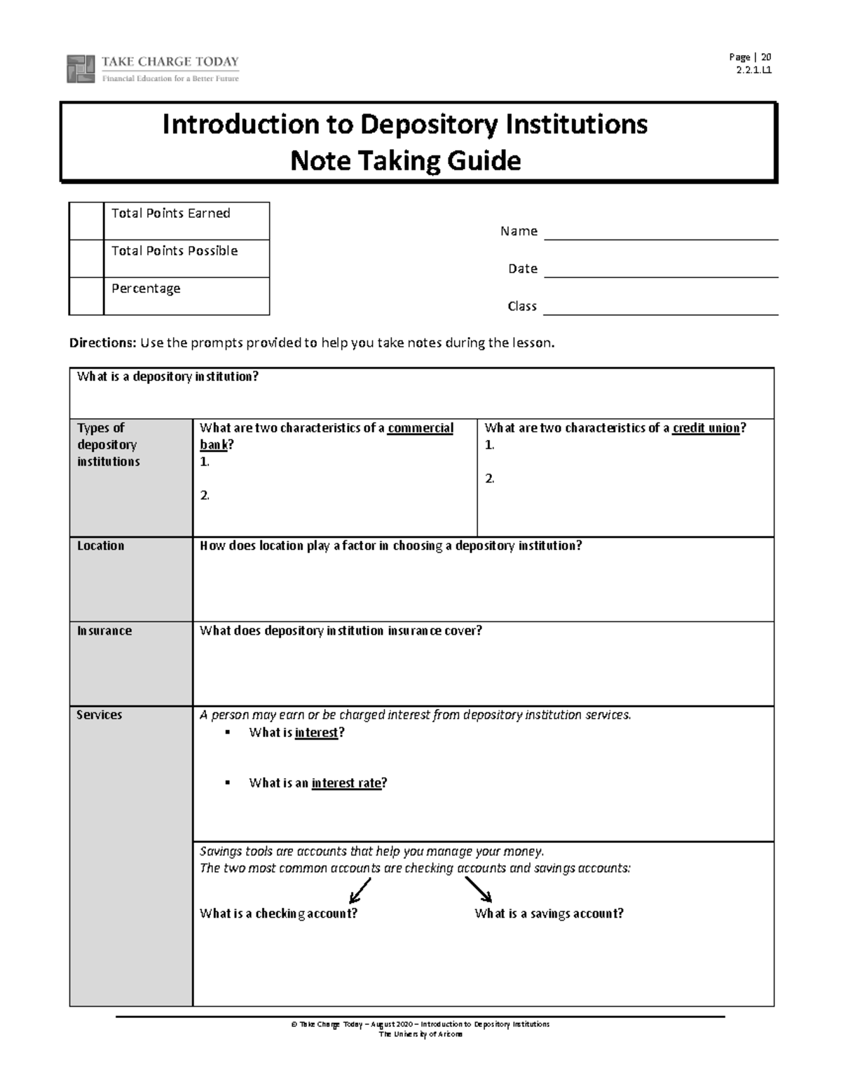 Introduction to Depository Institutions Note Guide 2 (FIN 101) - Studocu