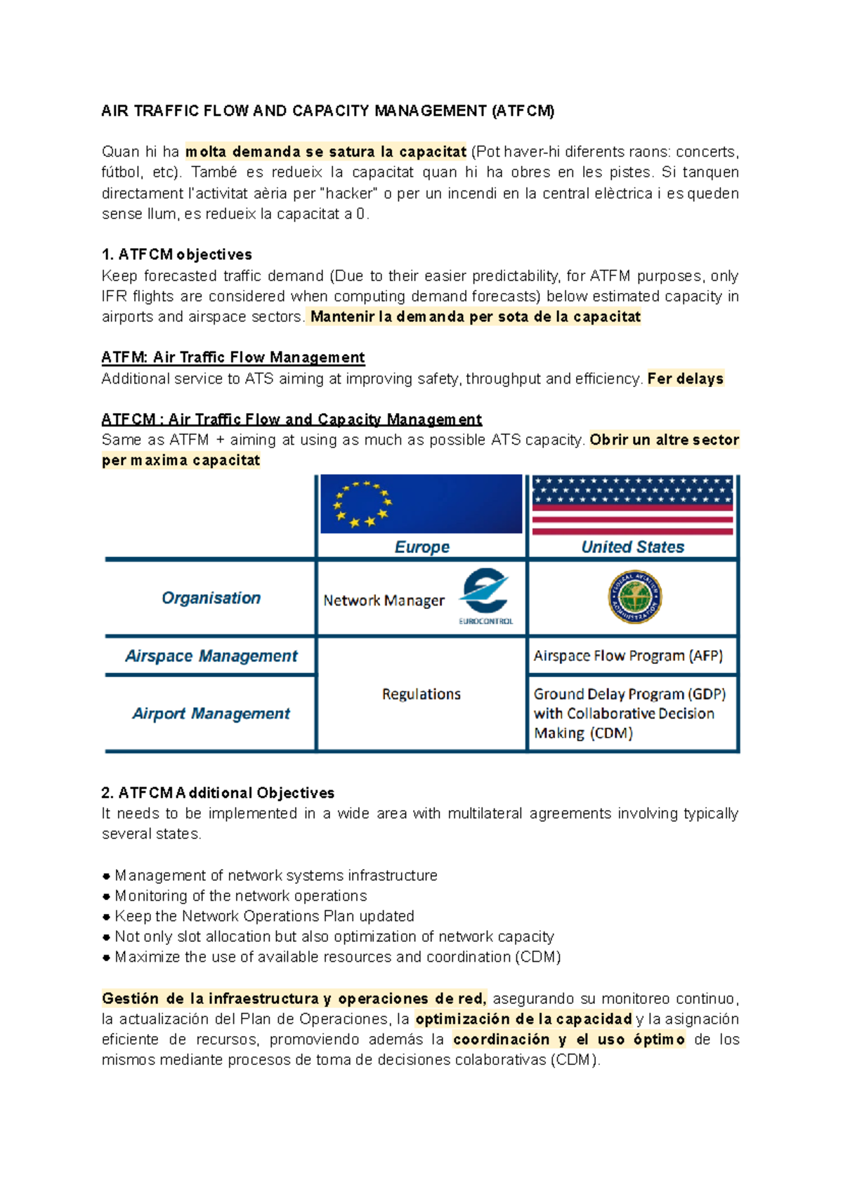 10. ATFCM: Air Traffic Flow and Capacity Management Overview - Studocu