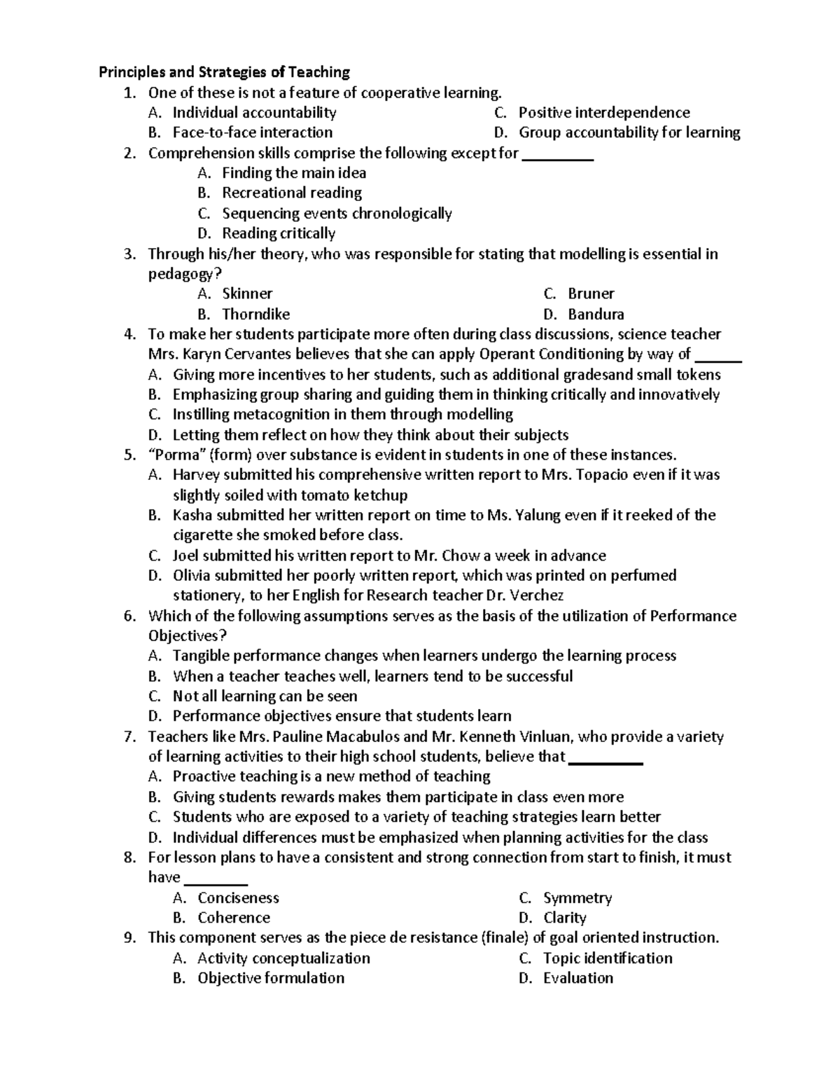 Teaching Methods and Strategies: Principles for Effective Learning ...