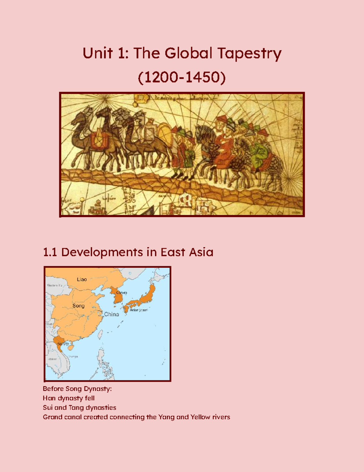 AP World History Unit 1 Study Guide: The Global Tapestry - Studocu
