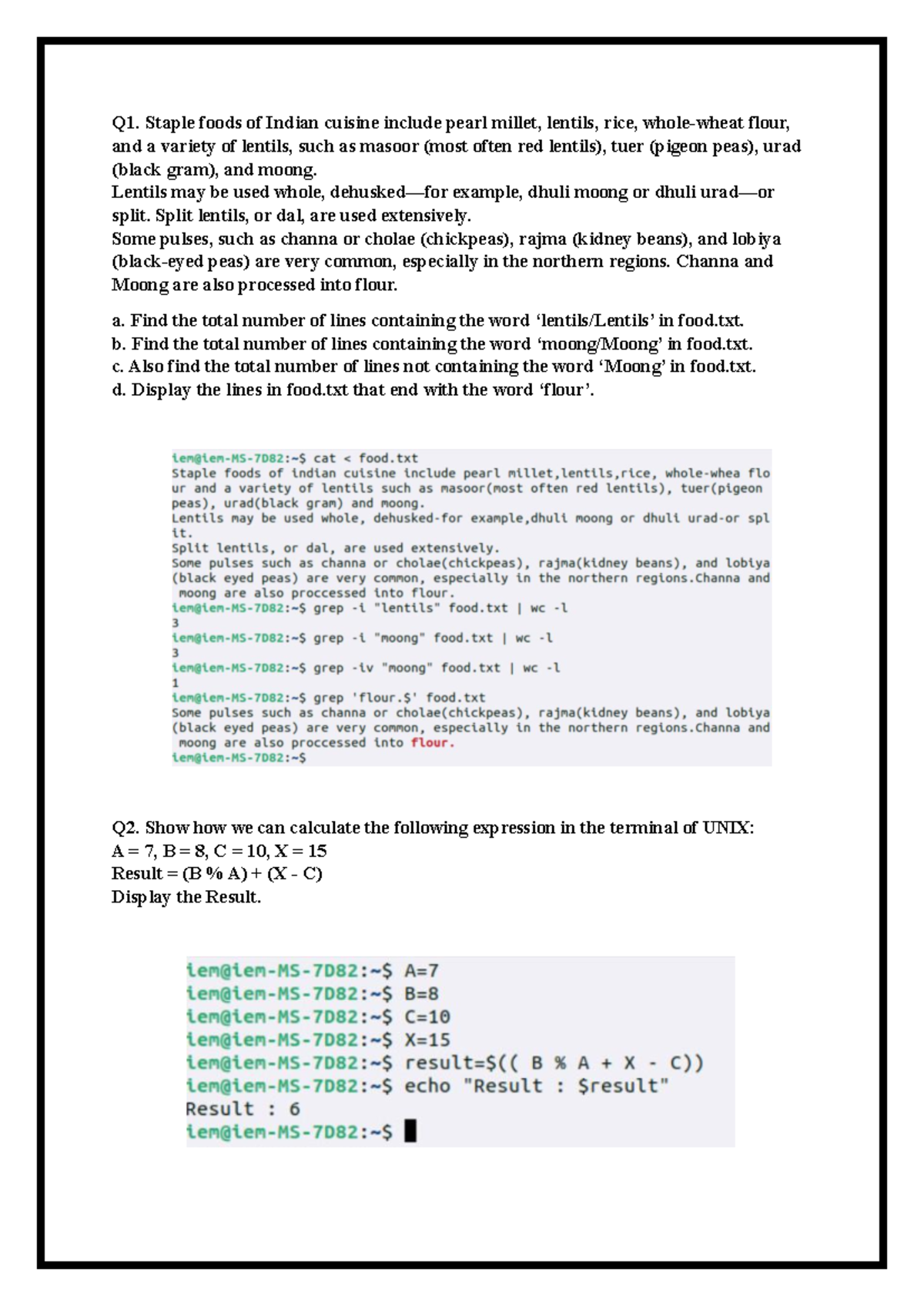 Operating Systems Q1-Q5: Shell Scripting & Database Queries - Studocu