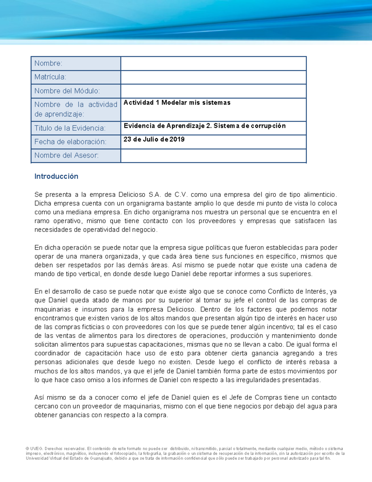 Evidencia de Aprendizaje 2: Análisis del Sistema de Corrupción en ...