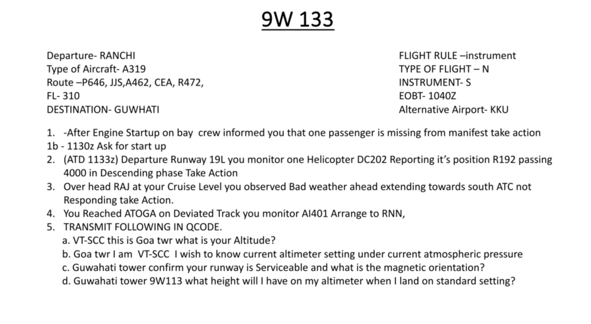 9W 133 A319 Flight Rules & Procedures Questions - Studocu
