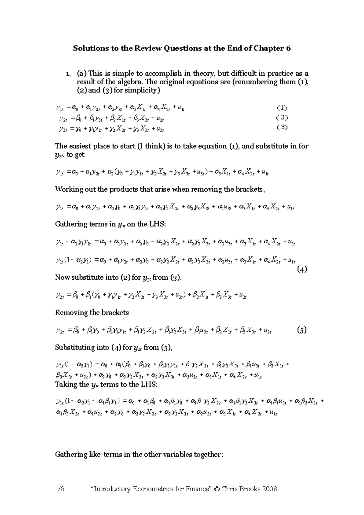 Chapter 6 Solutions for Review Questions - Answers & Insights - Studeersnel