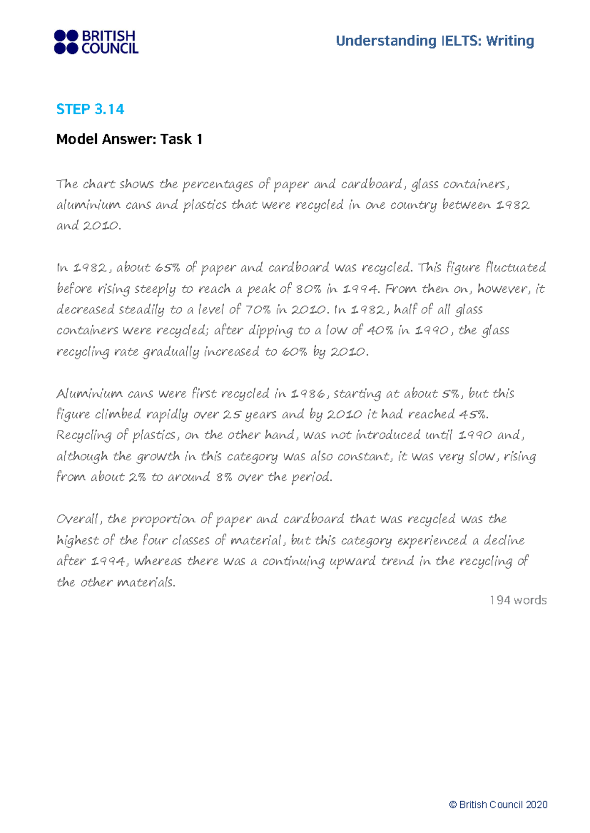 Ielts General Writing Task 1 With Answers British Council - Infoupdate.org