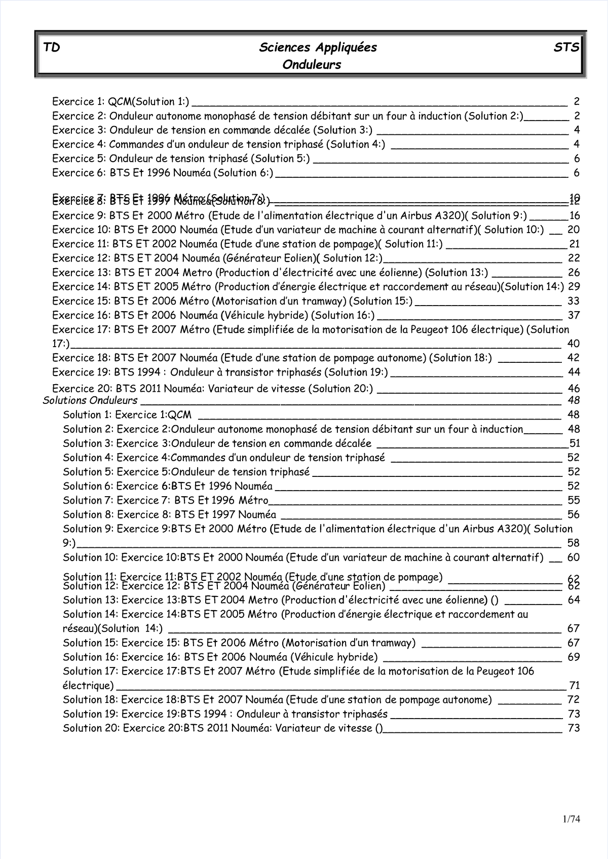 Pdf exercices onduleur corrigedoc - TDTD SciencesSciences ...