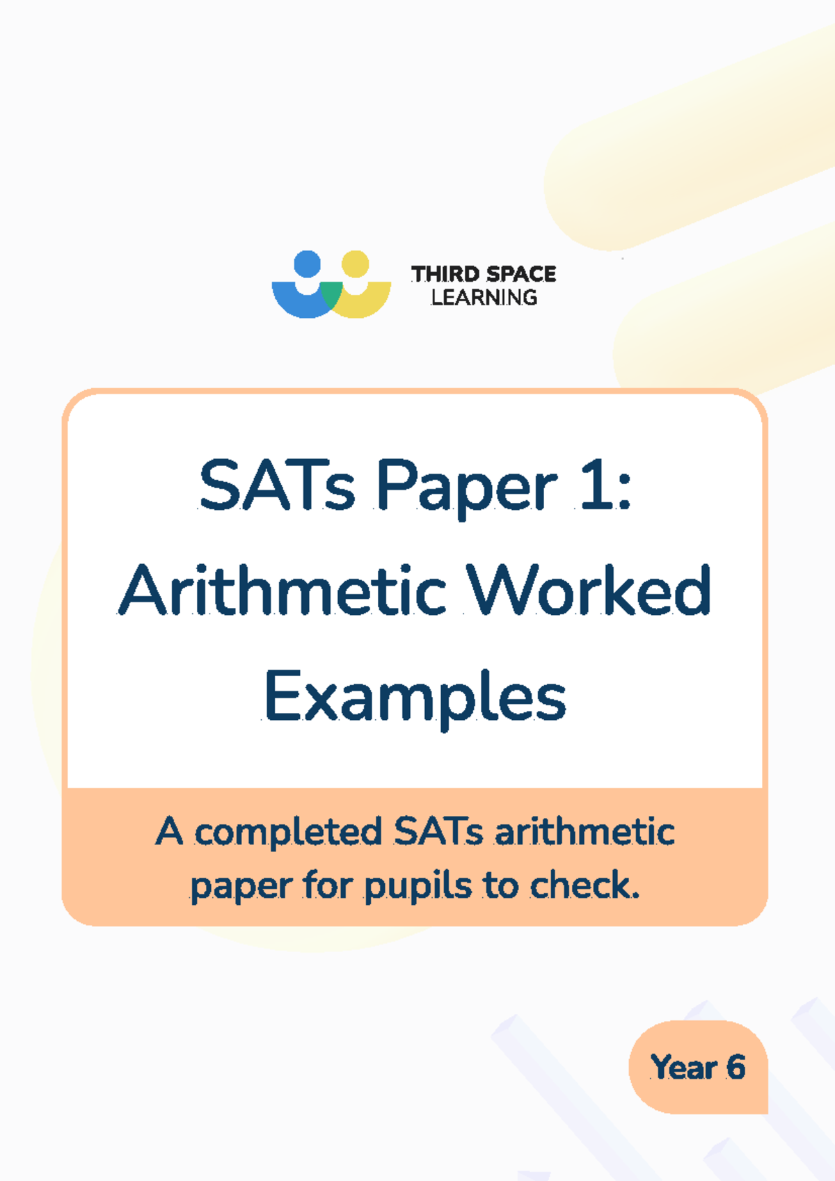 Paper 1 Arithmetic Worked Examples - SATs Paper 1: Arithmetic Worked ...