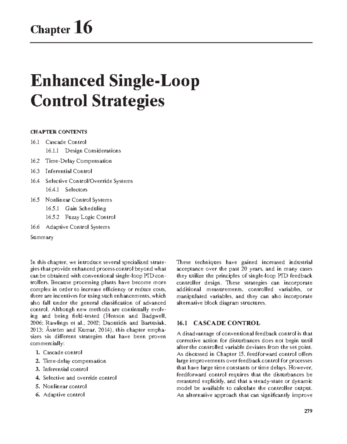 Chapter 16: Enhanced Control Strategies in Process Dynamics - Studocu