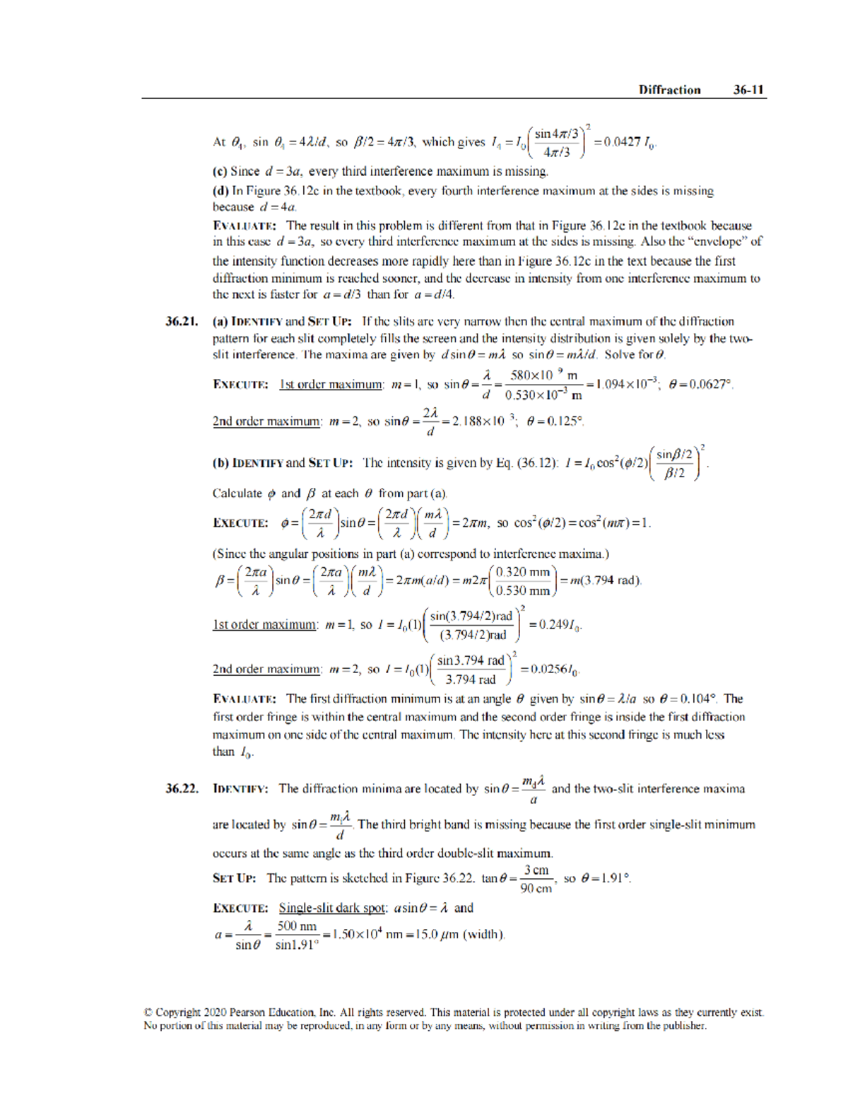 University Physics (PHYS 1385) - Diffraction Analysis and Interference ...